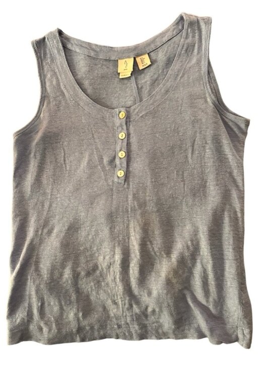 Tops - Blue Linen Tank Top, size Small